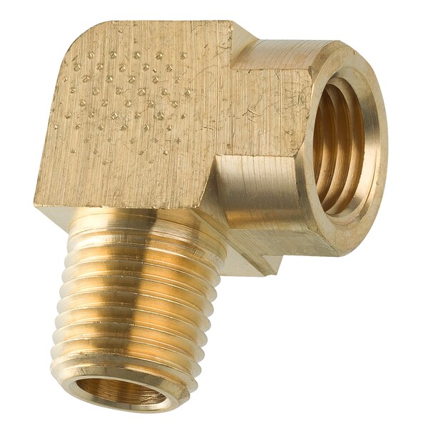 Ags Brass Street Elbow, Male (1/4-18 NPT), Female (1/4-18 NPT), 1/bag PTF-47B - main